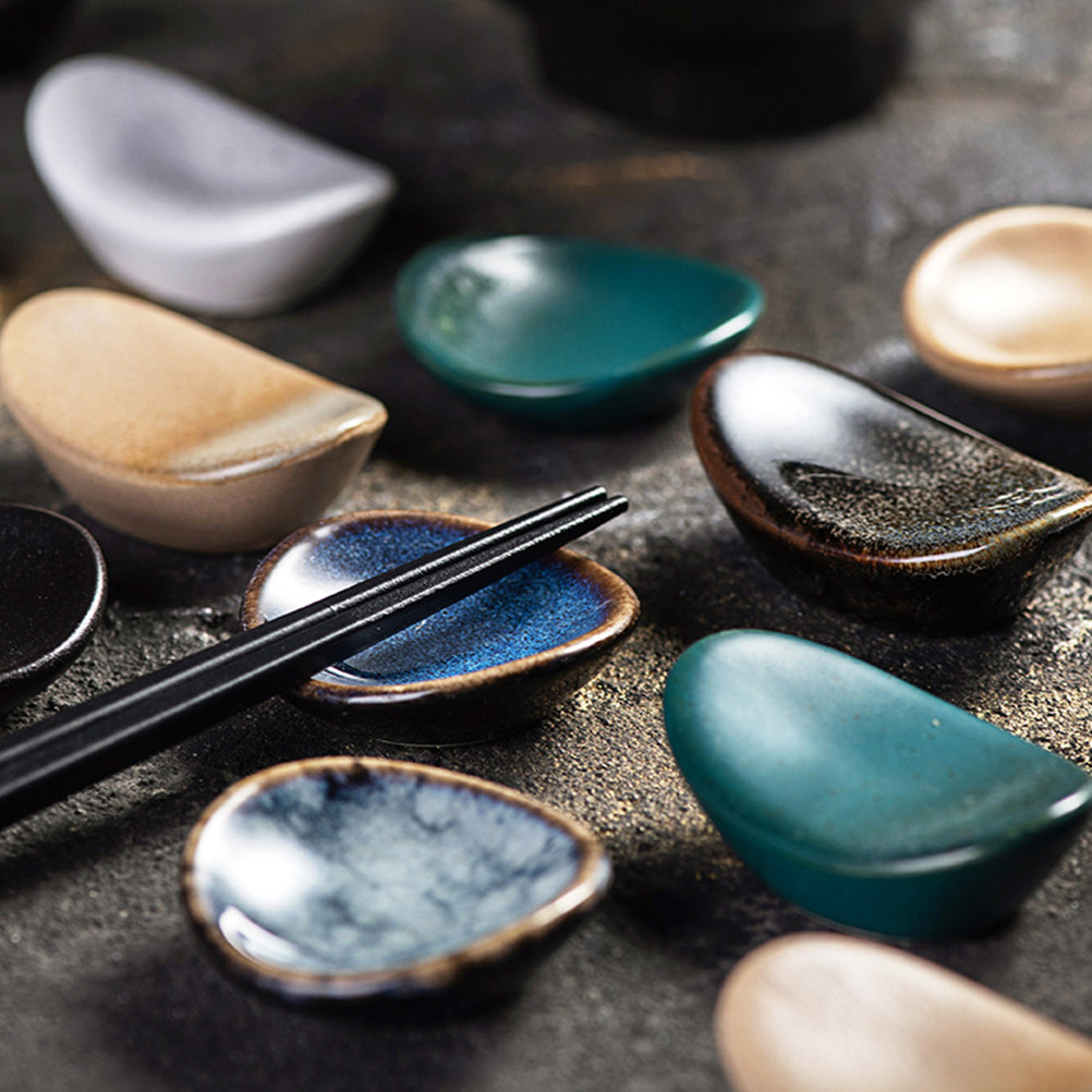 Chopstick Rest Ceramic - 2 Buah Penyangga Sumpit Keramik Gaya
