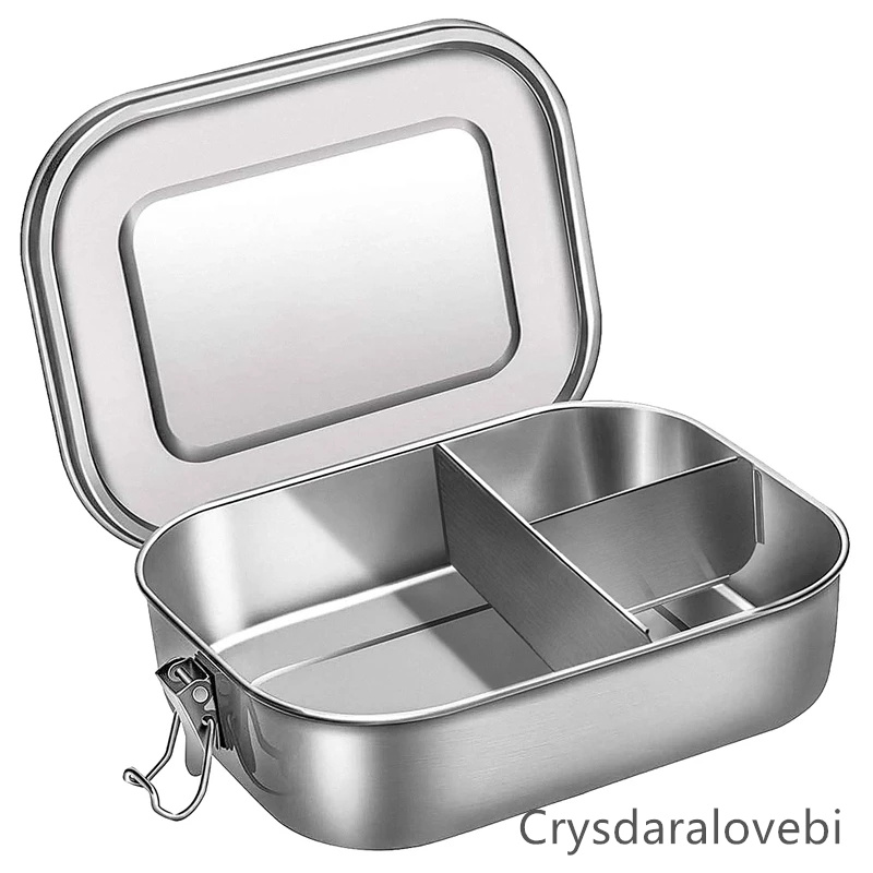 Bento Box Two Tier - Kotak makan siang anak-anak Bento baja