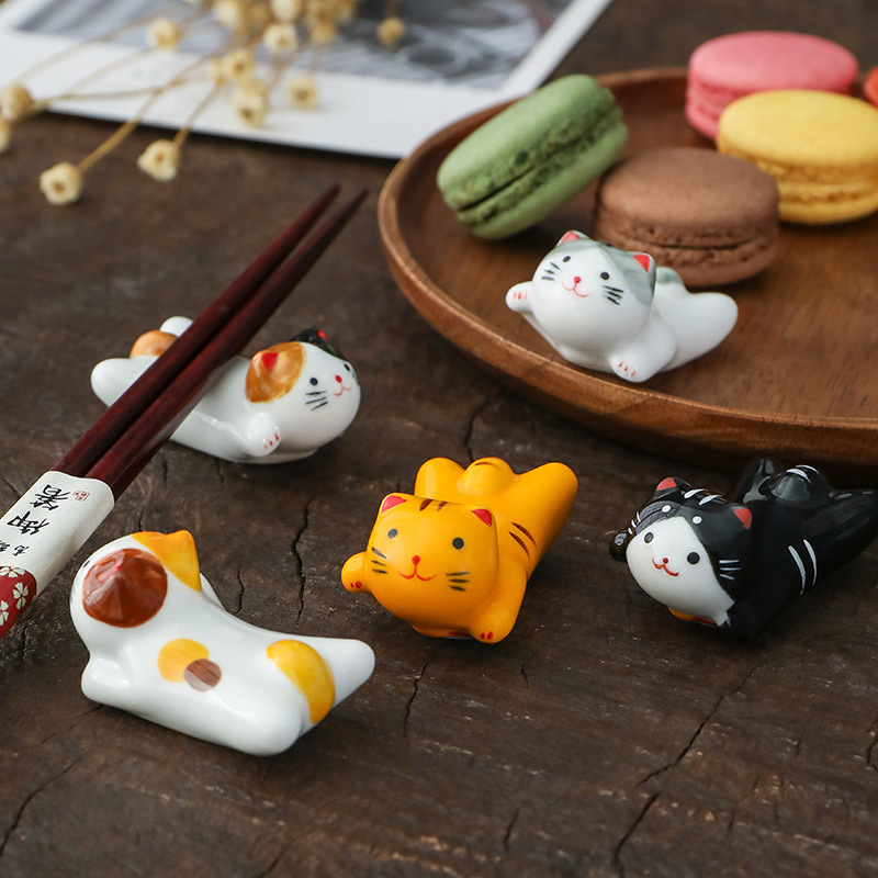 Tempat Sumpit Keramik Kucing T - Chopstick Rest Ceramic ulasan dan harga