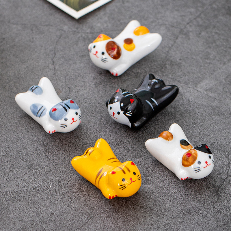 Tempat Sumpit Keramik Kucing T - Chopstick Rest Ceramic ulasan dan harga