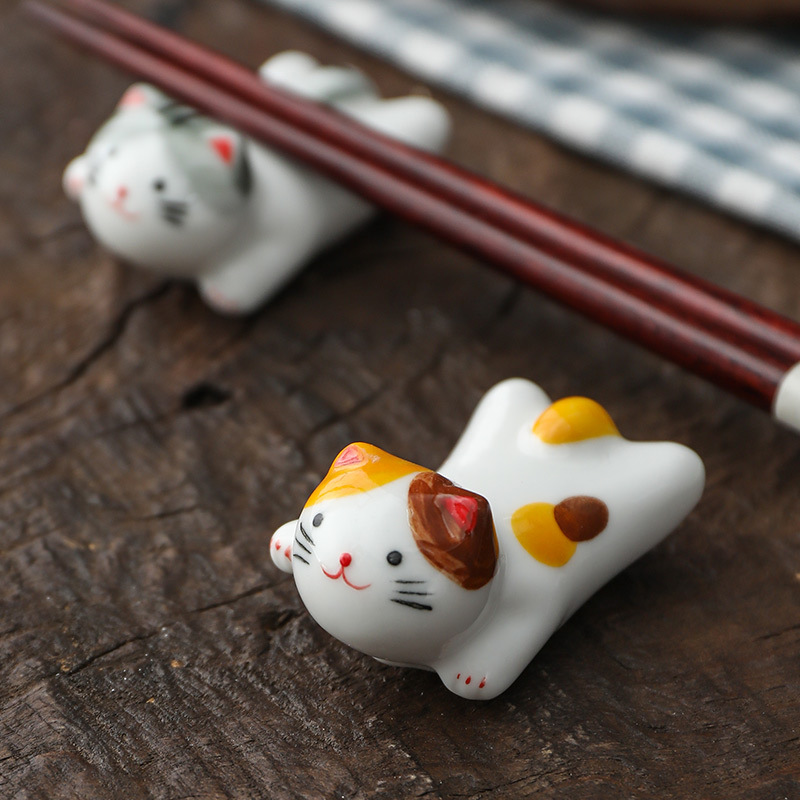 Tempat Sumpit Keramik Kucing T - Chopstick Rest Ceramic ulasan dan harga