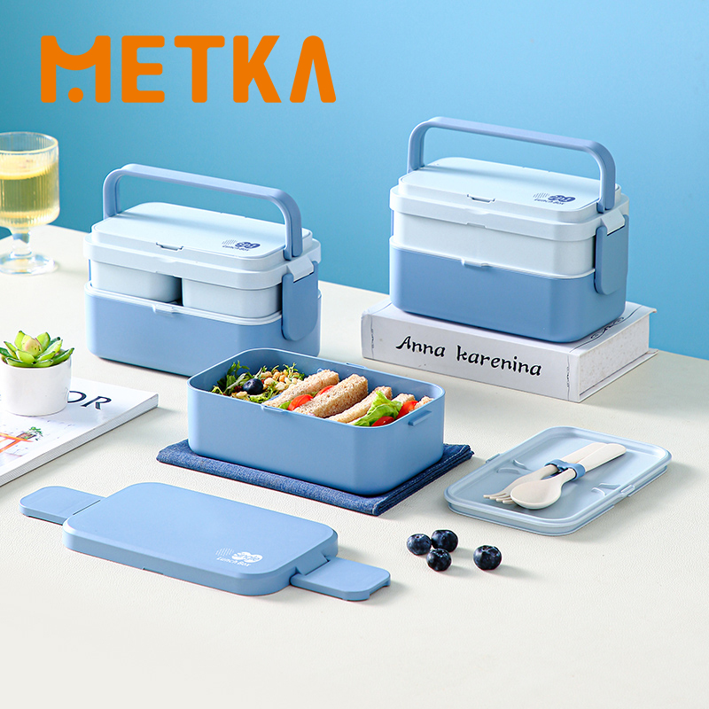 Kotak Makan Siang Piknik Serat - Bento Box Two Tier ulasan dan harga