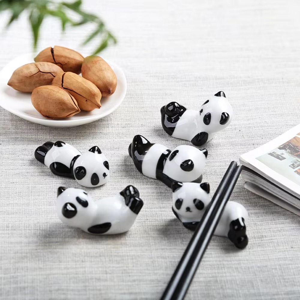 8 Buah/Set Tempat Sumpit Panda - Chopstick Rest Ceramic ulasan dan harga