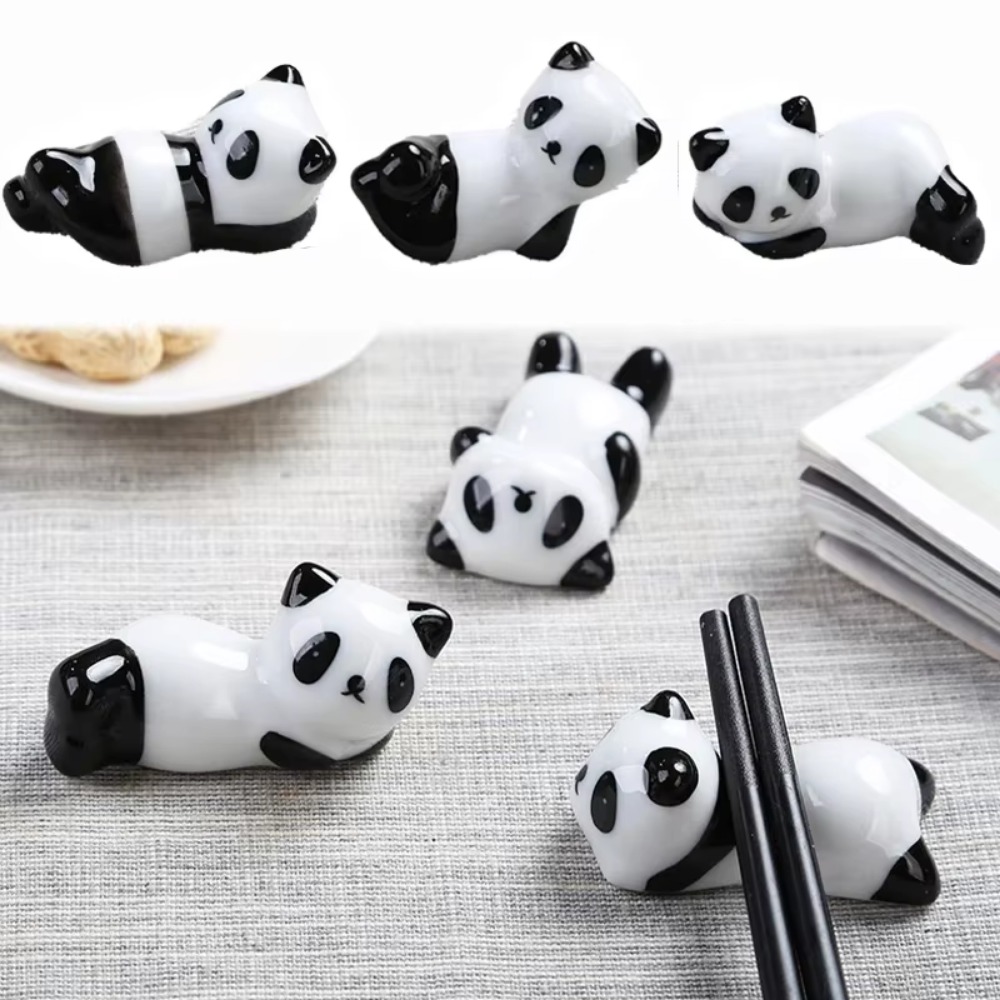 8 Buah/Set Tempat Sumpit Panda - Chopstick Rest Ceramic ulasan dan harga
