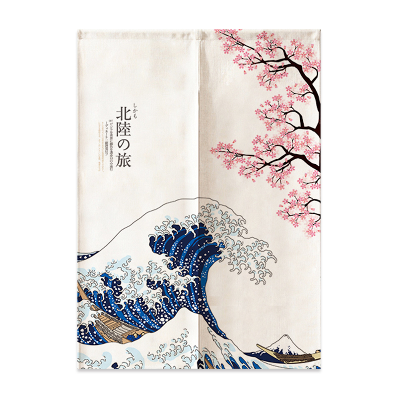 Tirai pintu Linen Jepang, tira - Noren Curtain Doorway ulasan dan harga