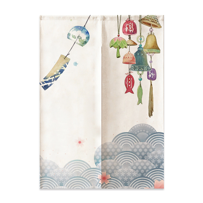 Tirai pintu Linen Jepang, tira - Noren Curtain Doorway ulasan dan harga