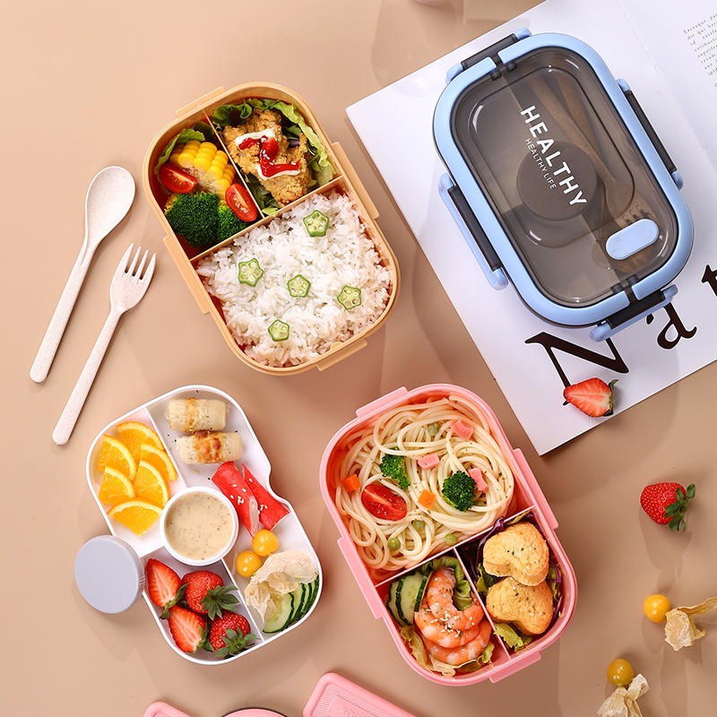Kotak makan siang lapisan gand - Bento Box Two Tier ulasan dan harga
