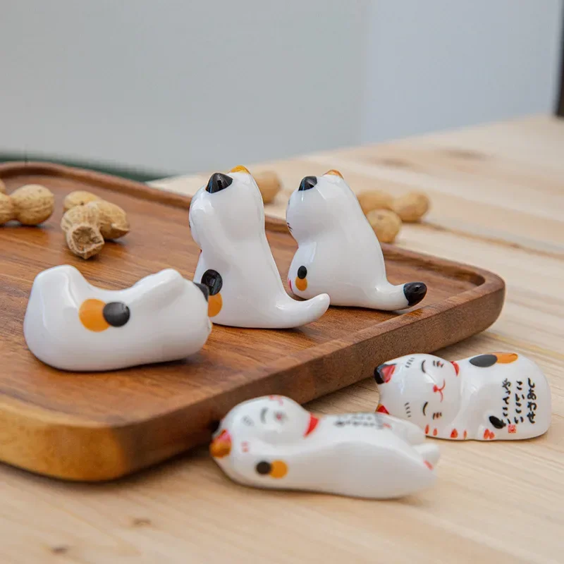 1 Buah Kucing Keberuntungan Je - Chopstick Rest Ceramic ulasan dan harga