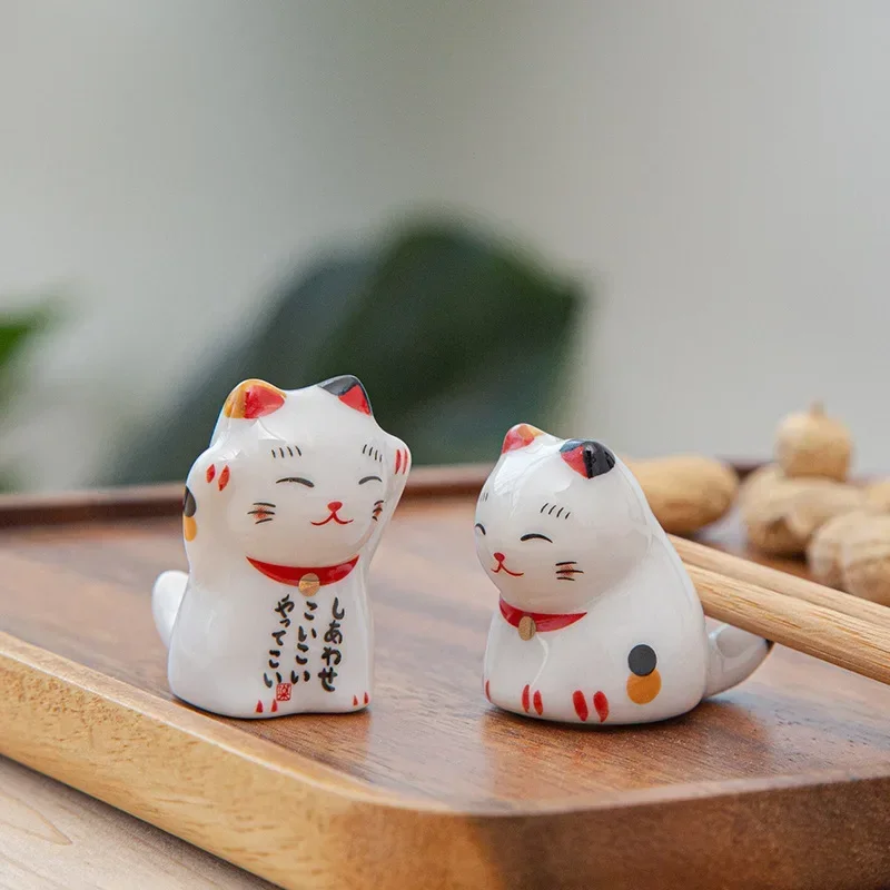 1 Buah Kucing Keberuntungan Je - Chopstick Rest Ceramic ulasan dan harga