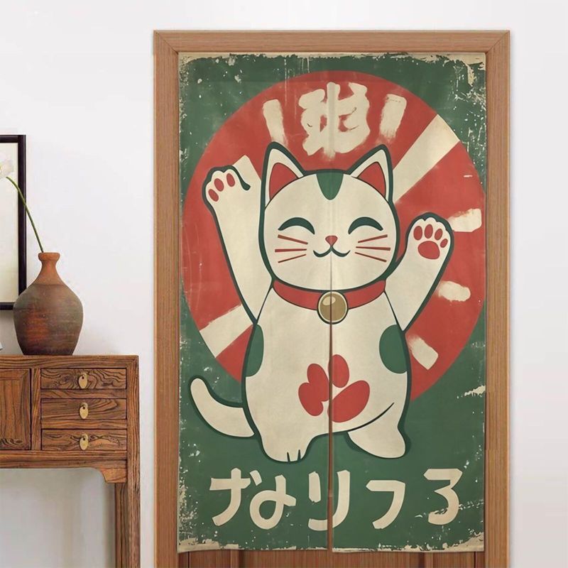 VIKAMA Tirai Pintu Maneki Neko - Noren Curtain Doorway ulasan dan harga