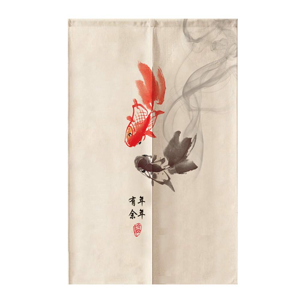 Tirai karakter kuno ikan Noren - Noren Curtain Doorway ulasan dan harga